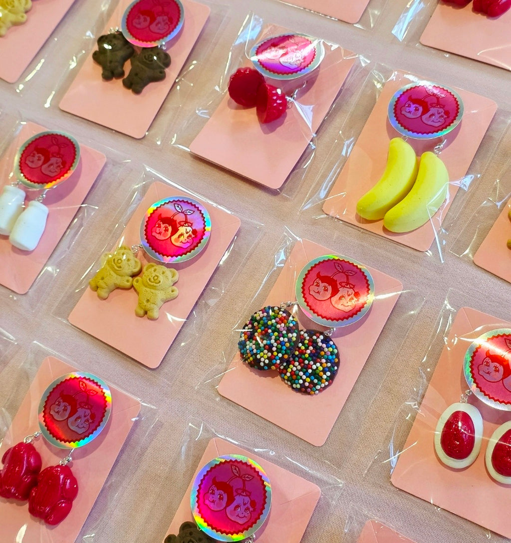 Ripe Raspberry Earrings