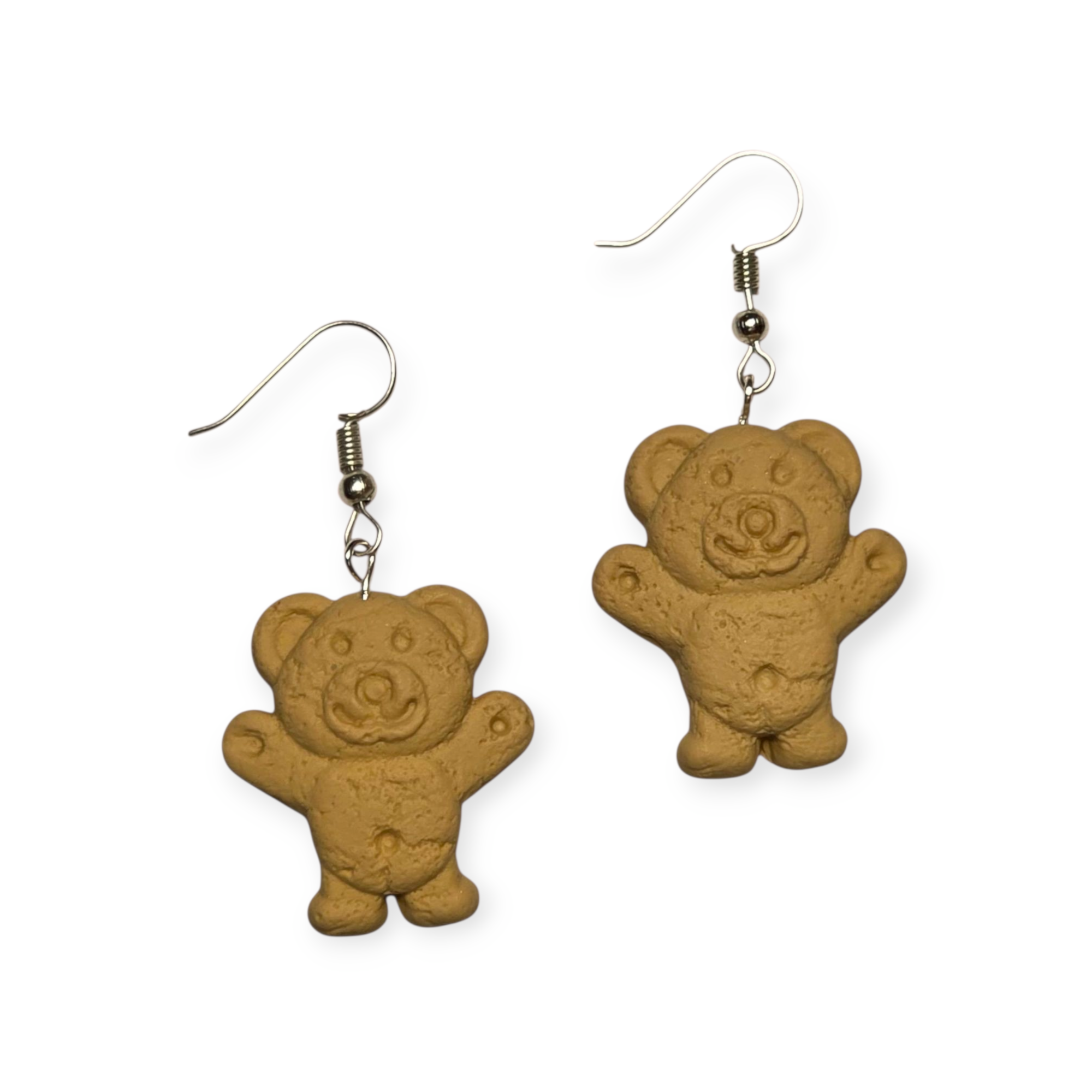 Vanilla Tiny Teddy Earrings